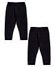 Kiddopanti Pack Of 2 Solid Capri Leggings - Black
