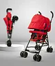 LuvLap Tutti Fruti Baby Stroller for 636 Months, Travel-Friendly with 5-Point Safety Harness, Reclining Seat, Extendable Canopy for Sun Protection, Lightweight and Easy to Fold  Red