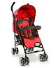 LuvLap City Baby Stroller, Compact & Travel-Friendly Pram for 636 Months with 5-Point Harness, Adjustable Recline, Extendable Canopy, 15kg Capacity  Red