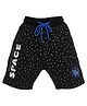 Status Quo Cotton Woven Knee Length Shorts Space Print - Black