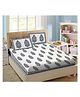 KIDS WONDERS Pure Cotton Bedsheet and Pillow Set King Size - Blue & White