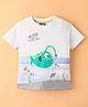 Little Kangaroos Half Sleeves Fish Patched T-Shirt - White