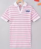 Ed-a-Mamma Cotton Sustainable Half Sleeves Dress Striped - Pink