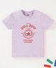 Ed-a-Mamma Sustainable Cotton Half Sleeves Text Printed T-Shirt - Lilac