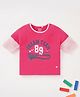 Ed-a-Mamma Cotton Sustainable Half Sleeves Text Printed T-Shirt - Pink