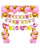 Party Propz Baby Welcome Baby Girl Decoration Kit Pink and Golden - Pack of 42
