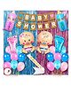 Party Propz Baby Shower Decoration Items Pink And Blue - Pack Of 62
