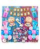 Party Propz Baby Shower Decoration Items Combo Blue and Pink - Pack Of 92