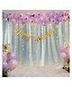 Party Propz Birthday Banner Balloon Decoration With Net And Light - Pack Of 80