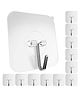 Party Propz Wall Hooks For Multipurpose White- Pack Of 10