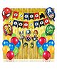 Party Propz Super Hero Theme Birthday Decoration Combo Kit - 35 pcs