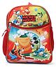 Mickey Mouse And Friends 14 Inches Kids School Bag With 2 Compartments & 1 Front Pocket - Red