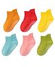 MOMISY Anti-Skid  Non Slip Trainer Socks Toddlers Infant Socks Warm and Socks Cotton Stretch Crew Anti Slip Socks 6 Pairs - Red Blue & Pink
