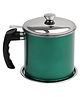 KolorFish 1.3 litres Oil Strainer Filter Cooking Oil Storage Grease Can for Reusing Frying Oil Dispenser Container Stainless Steel Multipurpose- Green