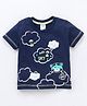 Simply Sinker Half Sleeves T-Shirt Text Print - Navy Blue