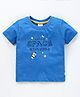 Simply Sinker Half Sleeves T-Shirt Space Print- Blue