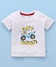 Simply Sinker Half Sleeves T-Shirt Off Road Print - Off White