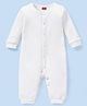 Babyhug Full Sleeves 100% Cotton Romper Solid Colour - White