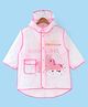 Babyhug Full Sleeves Hooded Raincoat With Unicorn Print - Pink