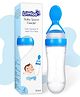 Littloo Baby Spoon Feeder Silicone Food Grade Quality Easy Squeeze Round Edge Spoon Bottle for Milk Cereals Porridge for Infant Toddlers & Baby Easy Wash BPA Free Multicolour Feeding Bottle - 90 ml