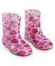 Cute Walk by Babyhug Slip On Strawberry Printed Gumboots - Pink