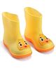 Cute Walk by Babyhug Duck Appliqued Slip On Gumboots - Yellow