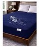 GADDA CO Ultra Soft Cotton Feel Waterproof Mattress Protector | Breathable & Hypoallergenic Bed Cover for King Size Bed | Fits 75x72 inch (6.25x6 ft) Mattress | Dark Blue | Pack of 1