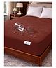 GADDA CO 100% Waterproof Premium Cotton Feel Mattress Protector Double Bed 78x72 Inch|Ultra Soft Breathable & Hypoallergenic Fitted Bed Protector Terry Cover (6.5x6 feet, Fits Upto 10 Inches, Coffee)