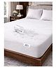 GADDA CO 100% Waterproof Premium Cotton Feel Mattress Protector Double Bed 78x72 Inch|Ultra Soft Breathable & Hypoallergenic Fitted Bed Protector Terry Cover (6.5x6 feet, Fits Upto 10 Inches, White)