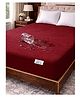 GADDA CO 100% Waterproof Premium Cotton Feel Mattress Protector Twin Bed 72x48 Inch|Ultra Soft Breathable & Hypoallergenic Fitted Bed Protector Terry Cover(6x4 feet, Fits Upto 10 Inches, Maroon)