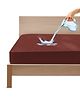 GADDA CO Waterproof Fitted Mattress Protector Cover Lycra Stretchable Twin/Single Bed Mattress Protector (Coffee)
