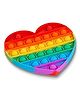 VWorld Pop It Toy for Kids Fidget Popping Sounds Toy Heart Shape Finger Puppets - Multicolor