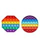 Vworld Pop It Fidget Sensory Toys Round Octagon Pack of 2 - Multicolor