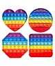 Vworld Puppet Pop It Toy for Kids Fidget Popping Sounds Toy Finger Puppets Pack of 4 - Multicolour