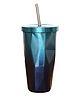 FunBlast Tumbler with Lid and Straw Vacuum Flask Bottle Blue  550 ml