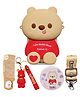 FunBlast Bear Sling Bag with Key Ring Comb and Mirror - Red