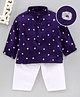 JAV Creations Full Sleeves Bandhani  Design Kurta With Pajama Set  - Violet