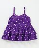 JAV Creations Sleeveless Bandhej Motif Designed Peplum Layered Top - Purple