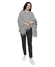 Lulamom Breast Feeding Nursing Shawl Multipurpose Poncho in Stylish Designs - Black