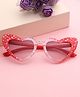 Passion Petals UV Protected Heart Shaped Sunglasses With Case - Red
