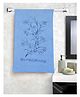 JARS Collections 100% Microfiber Very Soft Floral Print Baby Bath Towel - Blue