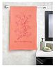 JARS Collections 100% Microfiber Very Soft Floral Print Baby Bath Towel -Orange