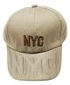 Kid-O-World Mesh Detailed NYC Embroidered Cap - Beige-  Diameter 52 Cms