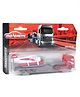 Majorette Transporter Die Cast Free Wheel Mercedes Benz Toy Truck -Red White