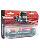 Majorette Transporter Die Cast Free Wheel Mercedes Benz Toy Truck - Green & Red