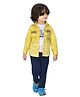 DOTSON Full Sleeves Text Printed & Ombre Effect  3 Piece Casual Set - Yellow