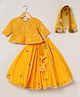 BYB Premium Georgette & Cotton Lehenga Choli Dupatta set For Girl - YELLOW