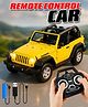 Fiddlerz RC Open Jeep Remote Control Car Toys For Boys USB Rechargable Off Road RC Toy Cars For Kids Best Birthday Gift- Yellow