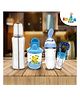 Chinmay Kids Baby Feeding Combo Steel Feeding Bottle Sipper Feeder & Soother Set of 4 - Multicolor