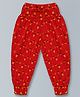 Kiddopanti All Over Arrows Printed Smocking Harem Pant - Red